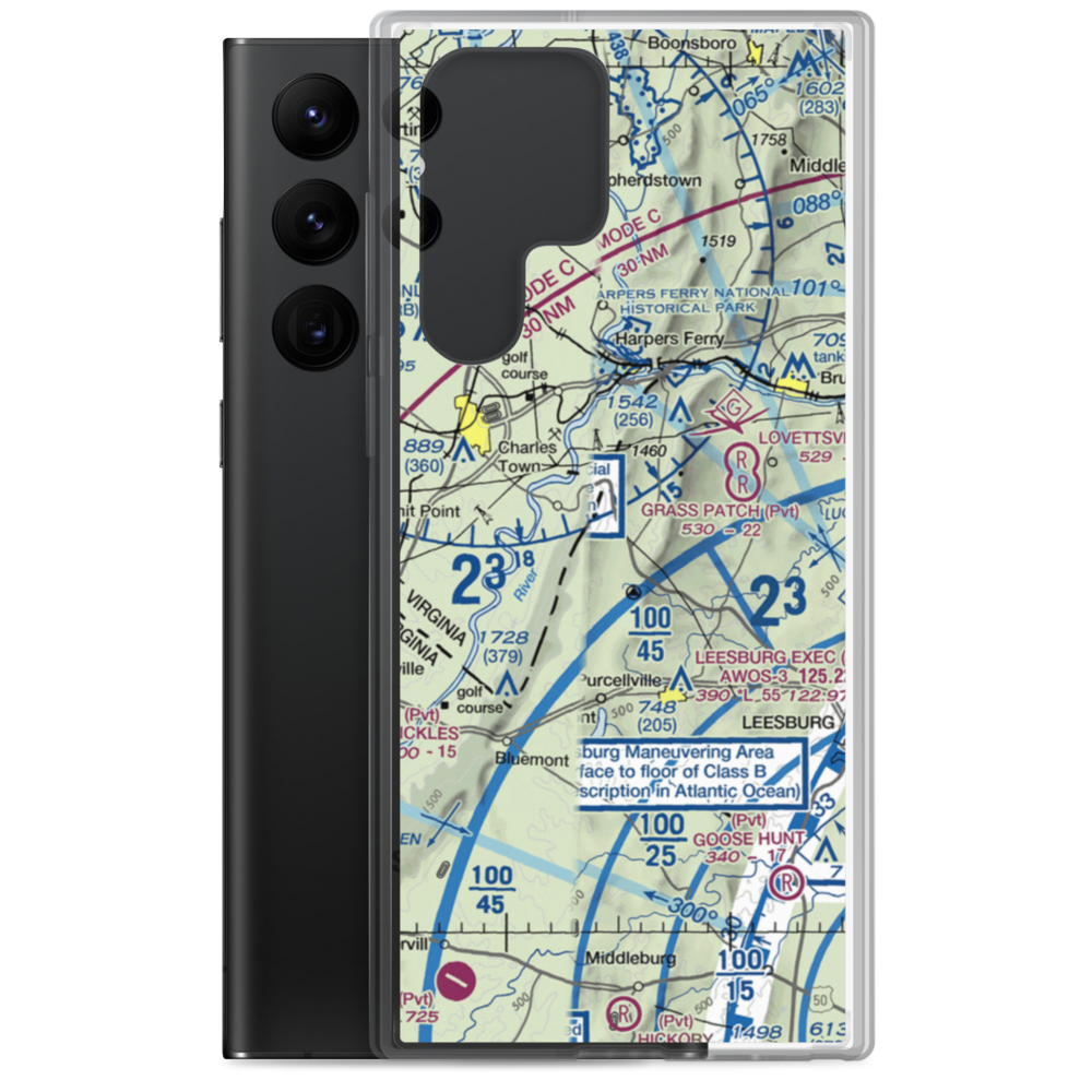 Krens Farm Airport (14VA) VFR Sectional Samsung Case Samsung Galaxy S22 Ultra model shown
