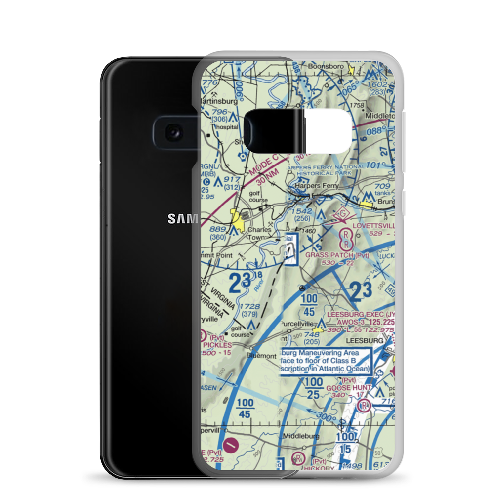 Krens Farm Airport (14VA) VFR Sectional Samsung Case Samsung Galaxy S10e model shown