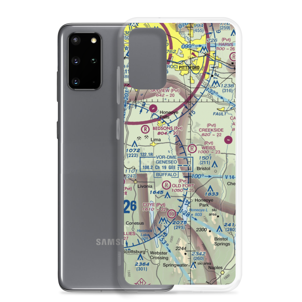 Krenzers Airport (98NY) VFR Sectional Samsung Case Samsung Galaxy S20 Plus model shown