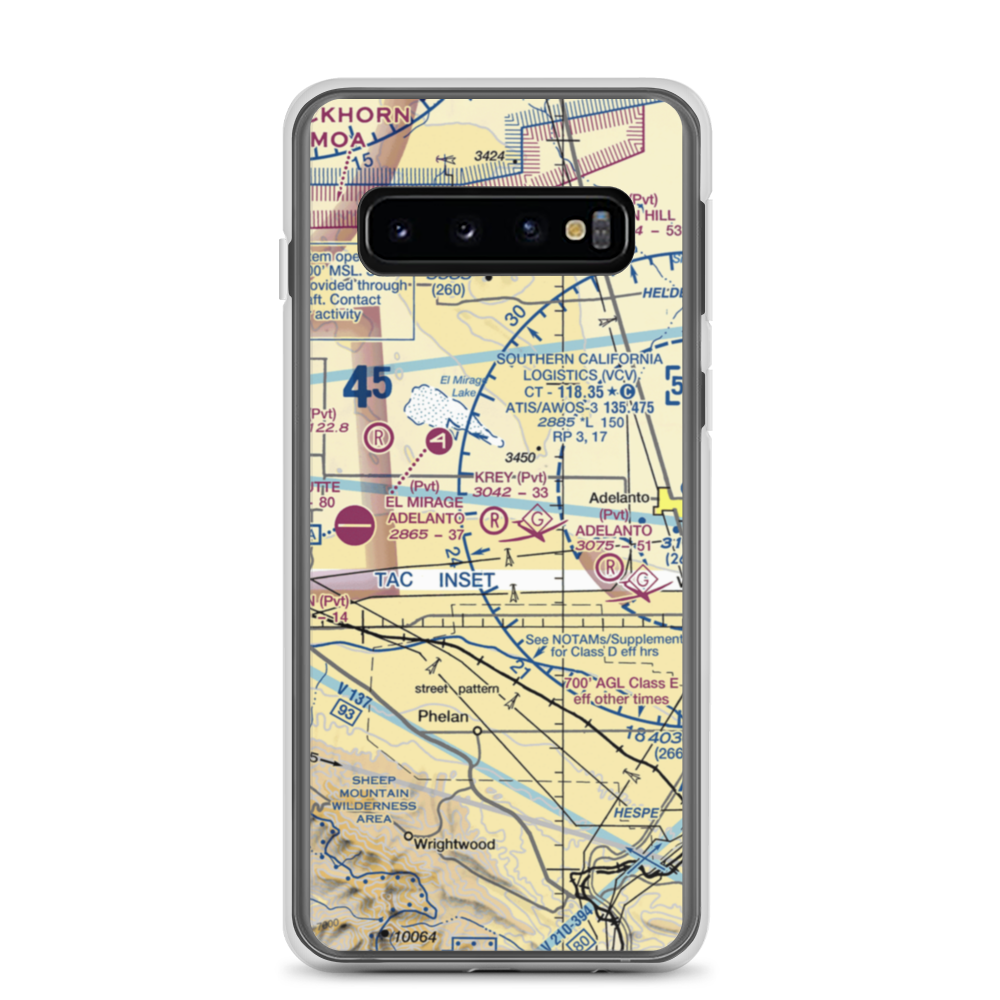 Krey Field Airport (0CL1) VFR Sectional Samsung Case Samsung Galaxy S10 model shown