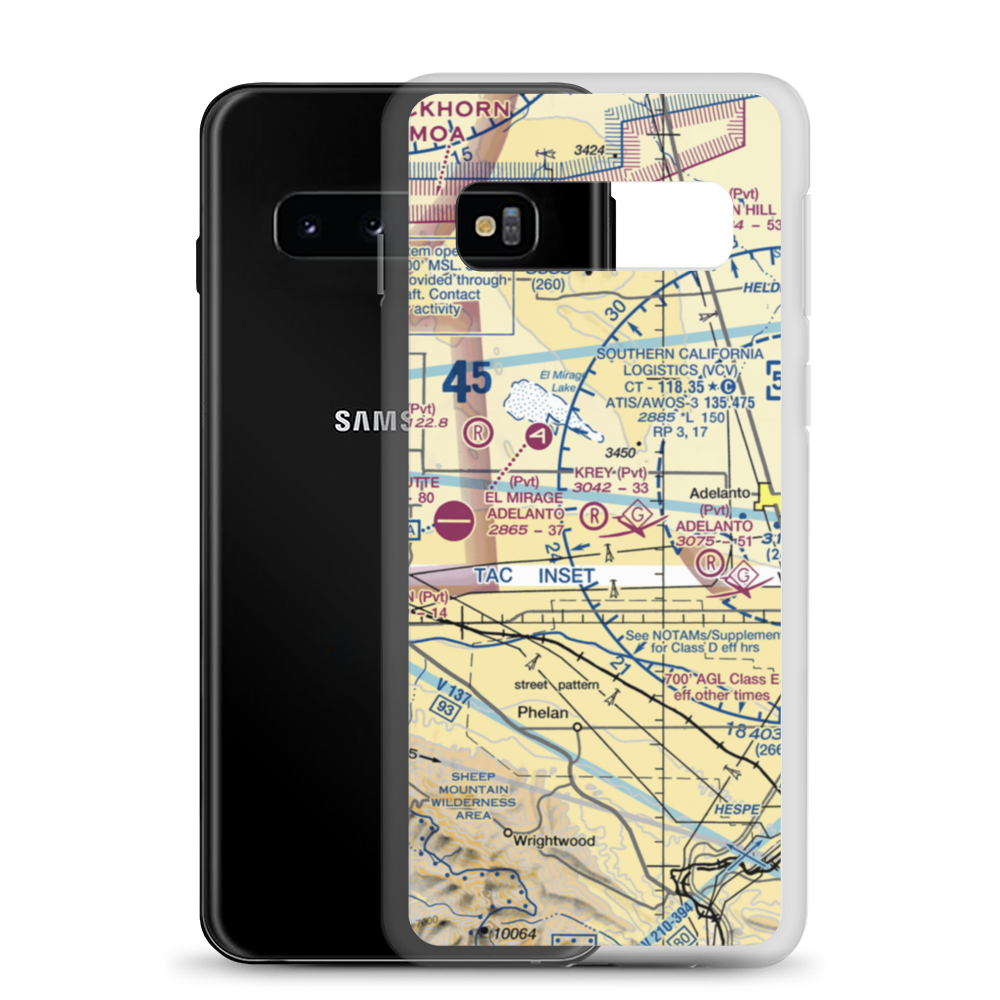 Krey Field Airport (0CL1) VFR Sectional Samsung Case Samsung Galaxy S10 model shown