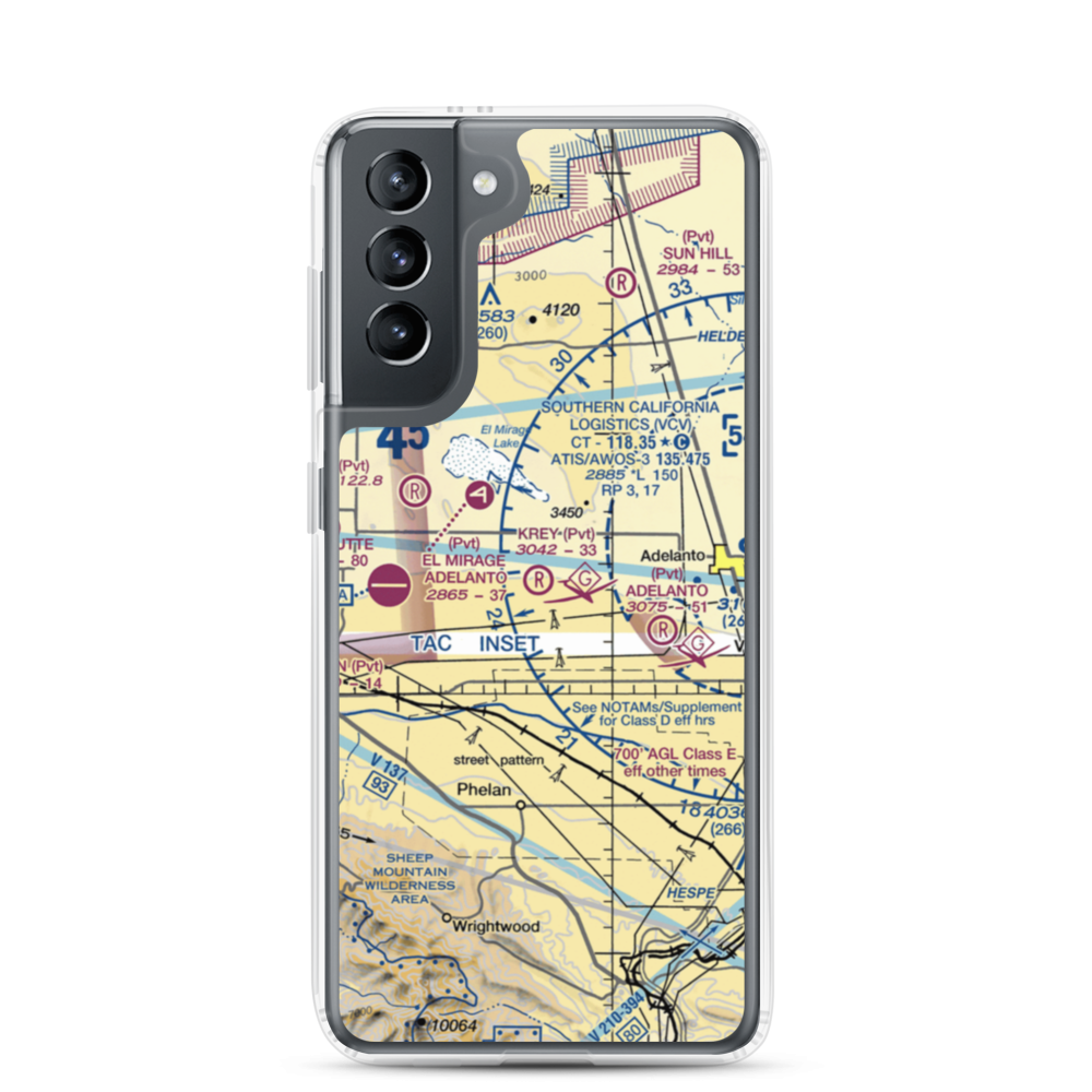 Krey Field Airport (0CL1) VFR Sectional Samsung Case Samsung Galaxy S21 model shown