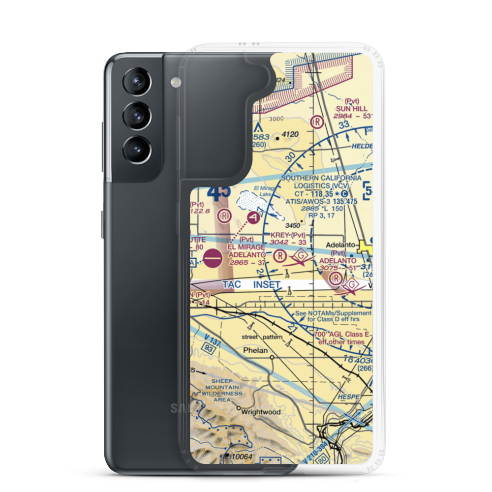 Krey Field Airport (0CL1) VFR Sectional Samsung Case Samsung Galaxy S21 model shown