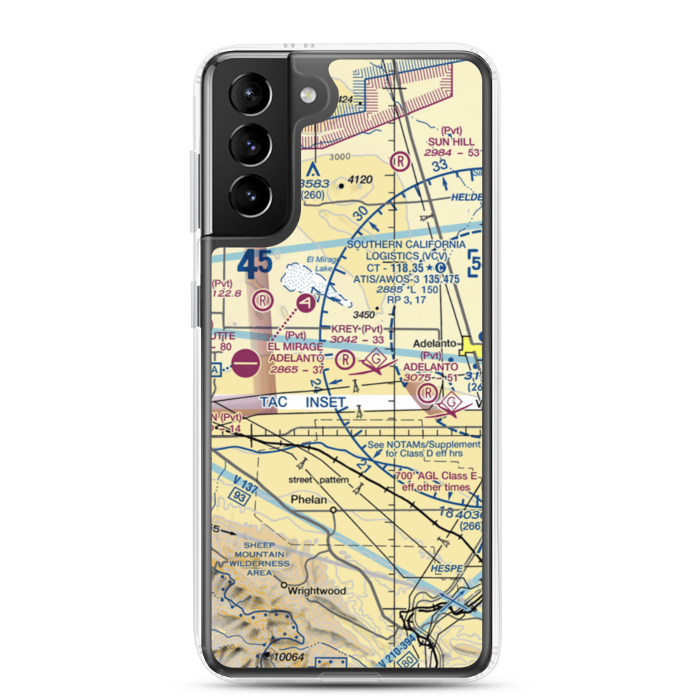 Krey Field Airport (0CL1) VFR Sectional Samsung Case Samsung Galaxy S21 Plus model shown