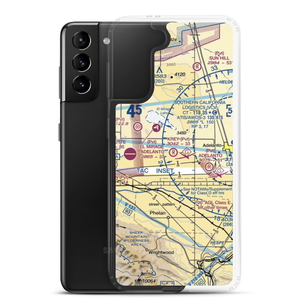 Krey Field Airport (0CL1) VFR Sectional Samsung Case Samsung Galaxy S21 Plus model shown