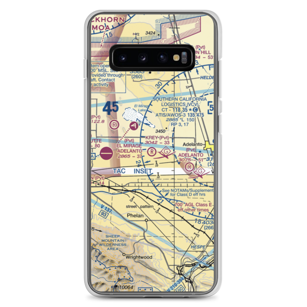 Krey Field Airport (0CL1) VFR Sectional Samsung Case Samsung Galaxy S10+ model shown