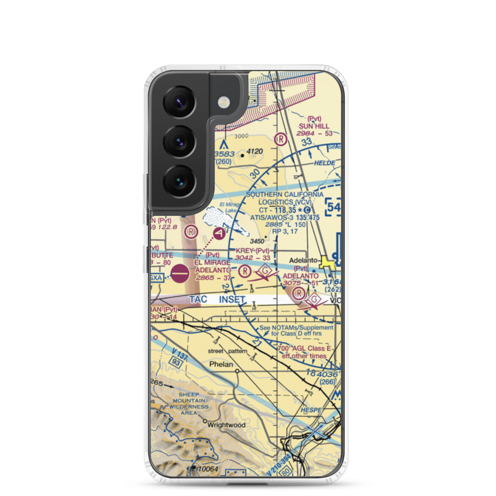 Krey Field Airport (0CL1) VFR Sectional Samsung Case Samsung Galaxy S22 model shown