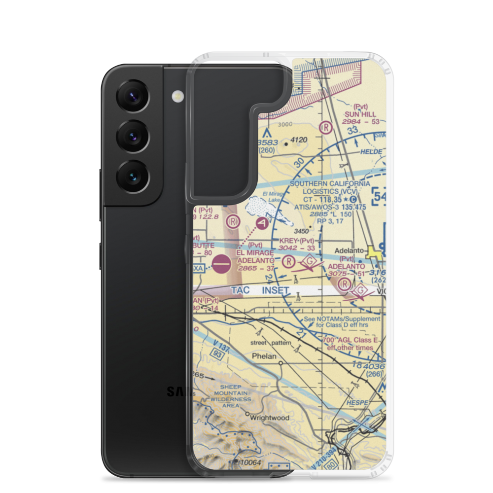 Krey Field Airport (0CL1) VFR Sectional Samsung Case Samsung Galaxy S22 model shown