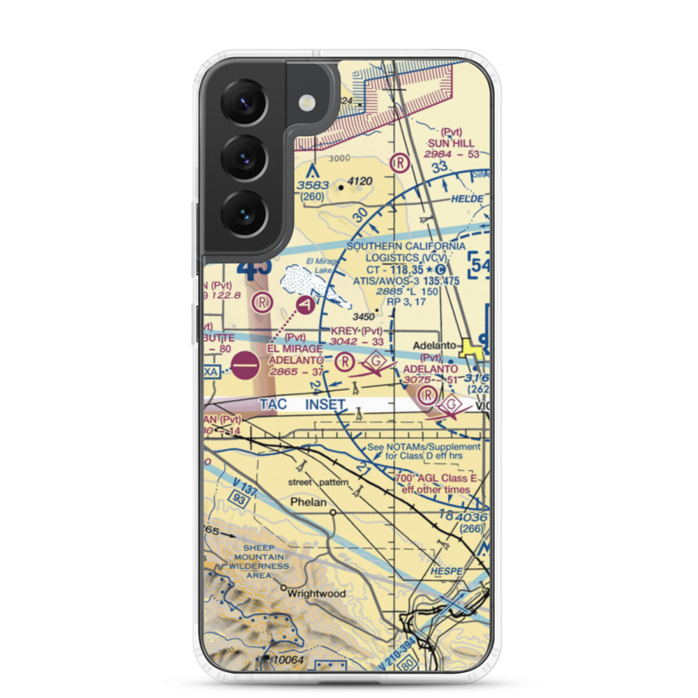 Krey Field Airport (0CL1) VFR Sectional Samsung Case Samsung Galaxy S22 Plus model shown