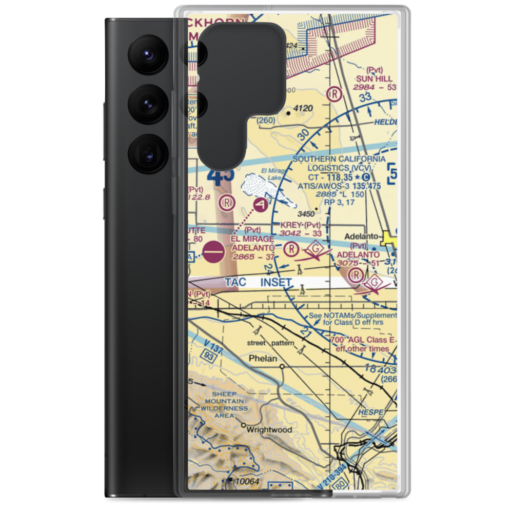 Krey Field Airport (0CL1) VFR Sectional Samsung Case Samsung Galaxy S22 Ultra model shown