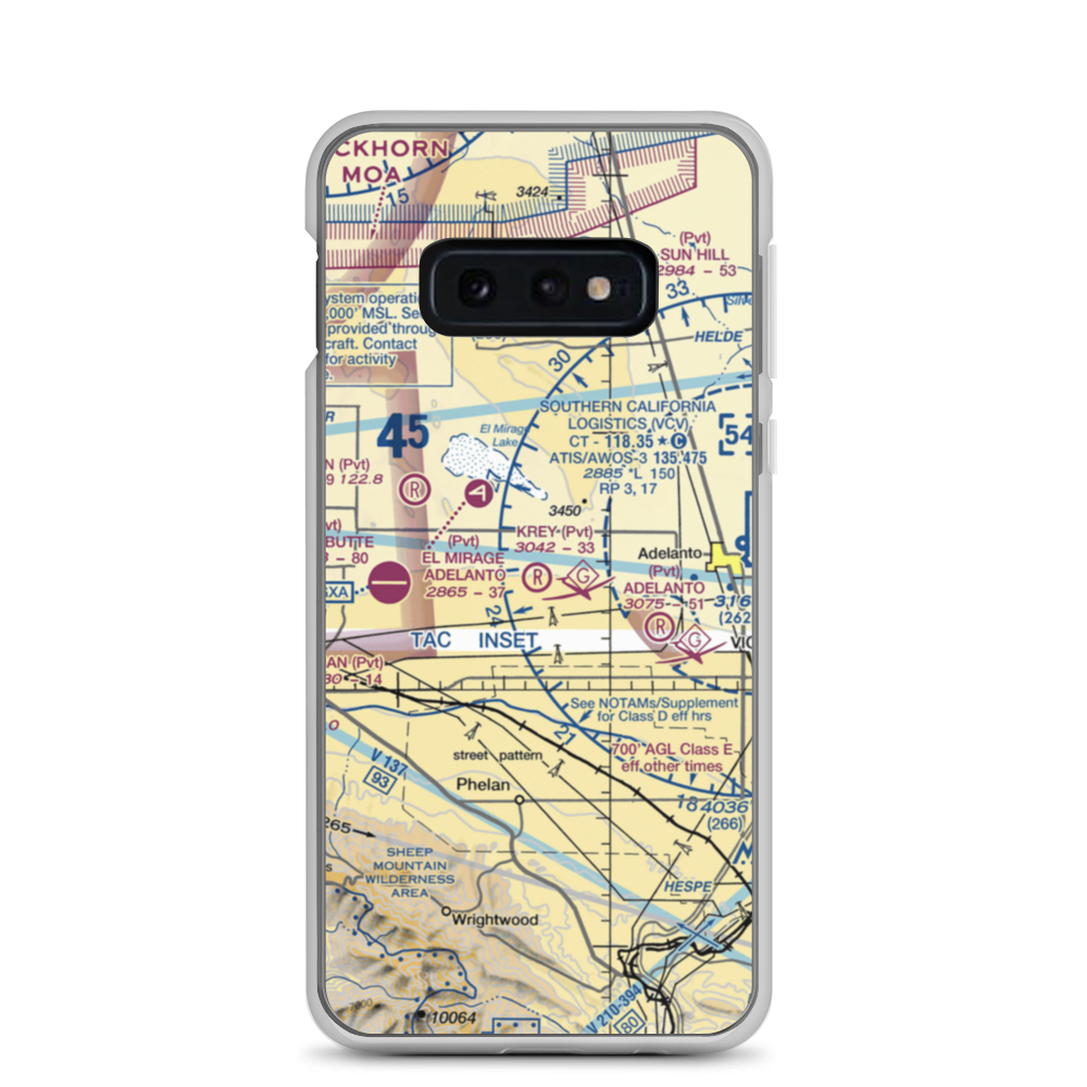 Krey Field Airport (0CL1) VFR Sectional Samsung Case Samsung Galaxy S10e model shown