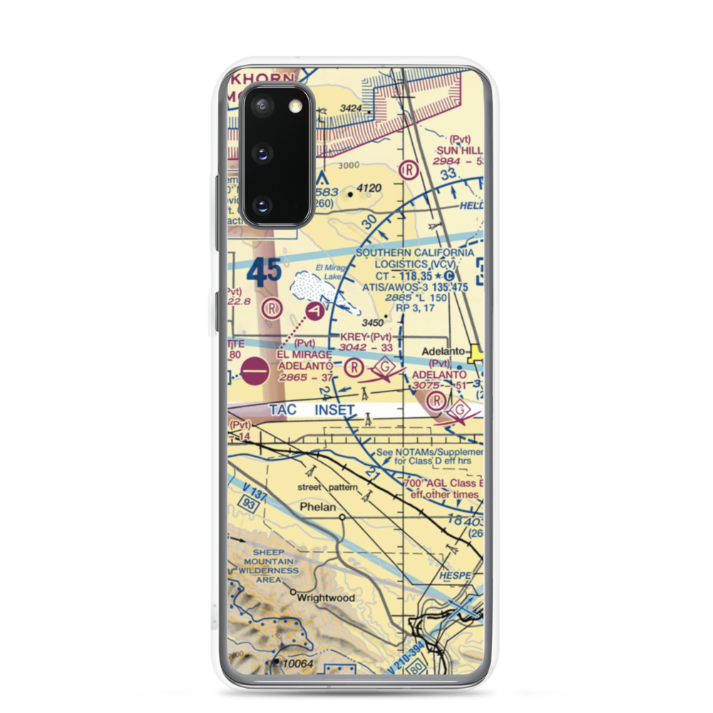 Krey Field Airport (0CL1) VFR Sectional Samsung Case Samsung Galaxy S20 model shown