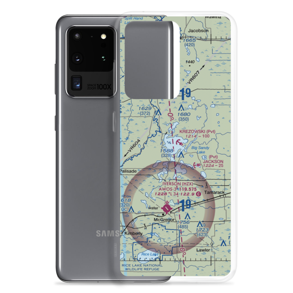 Krezowski Seaplane Base (MN75) VFR Sectional Samsung Case Samsung Galaxy S20 Ultra model shown