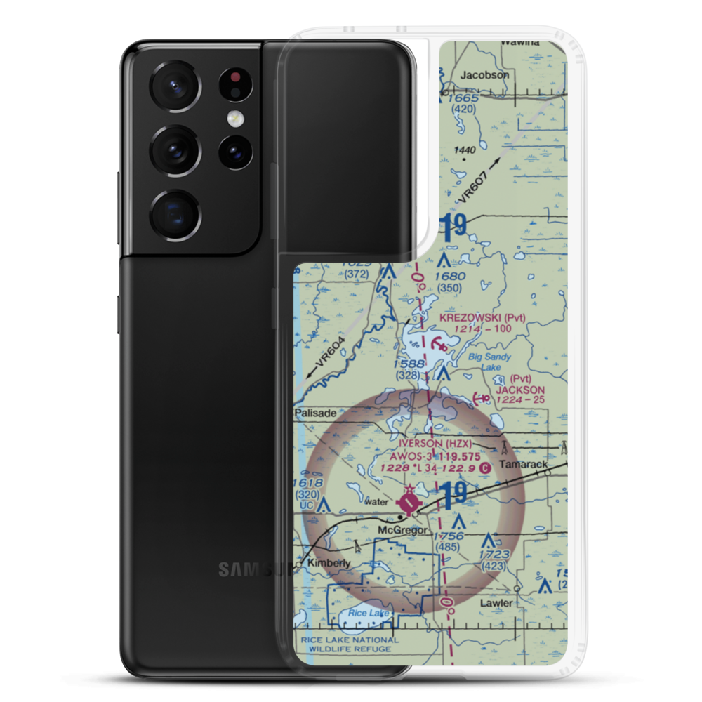 Krezowski Seaplane Base (MN75) VFR Sectional Samsung Case Samsung Galaxy S21 Ultra model shown