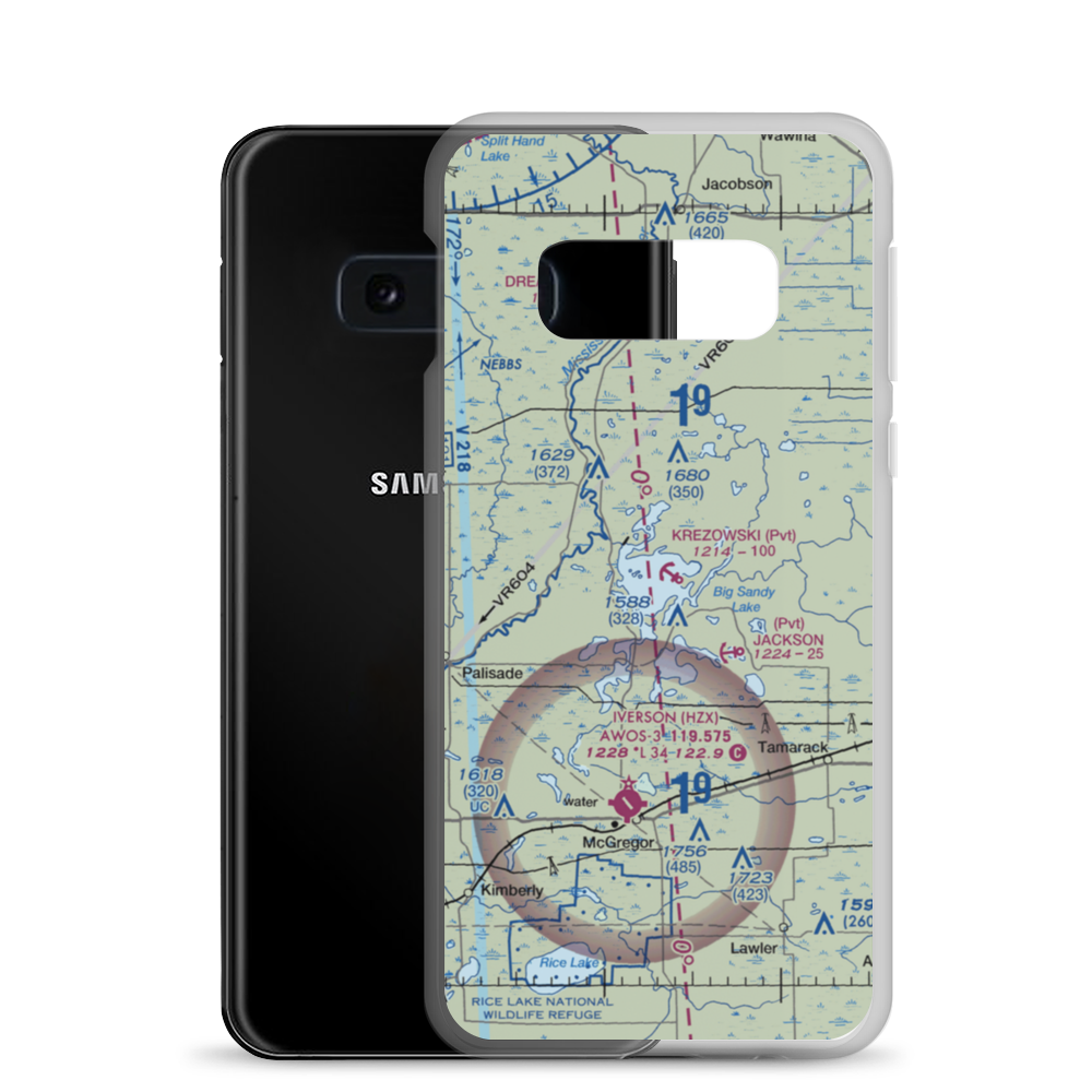Krezowski Seaplane Base (MN75) VFR Sectional Samsung Case Samsung Galaxy S10e model shown