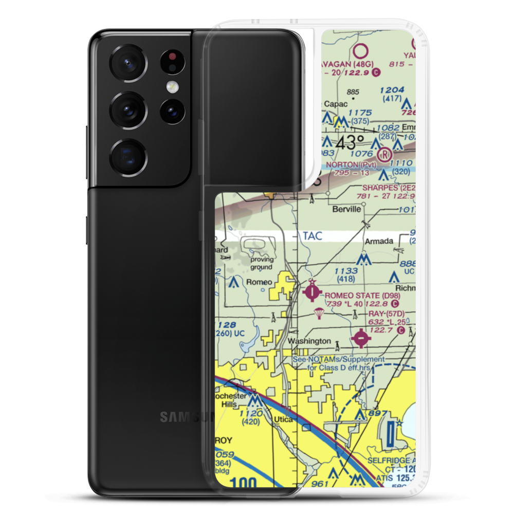 Kriewall Strip (4MI0) VFR Sectional Samsung Case Samsung Galaxy S21 Ultra model shown