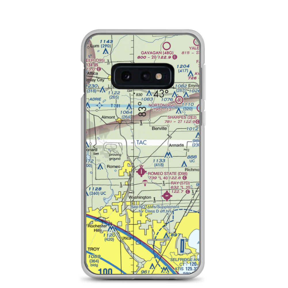 Kriewall Strip (4MI0) VFR Sectional Samsung Case Samsung Galaxy S10e model shown
