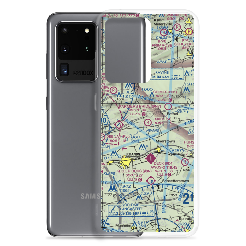 Krill Personal Use Airport (PA86) VFR Sectional Samsung Case Samsung Galaxy S20 Ultra model shown