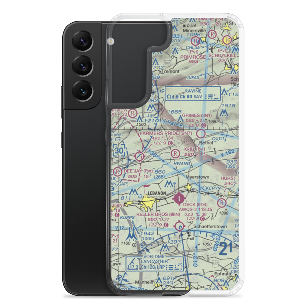 Krill Personal Use Airport (PA86) VFR Sectional Samsung Case Samsung Galaxy S22 Plus model shown