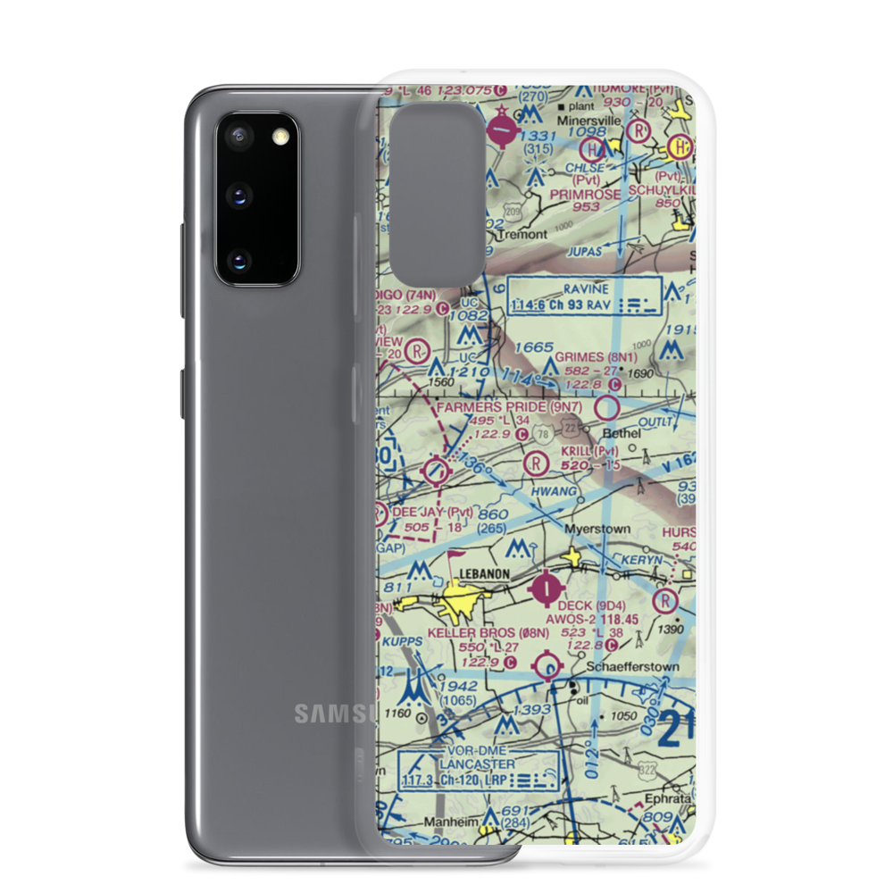 Krill Personal Use Airport (PA86) VFR Sectional Samsung Case Samsung Galaxy S20 model shown