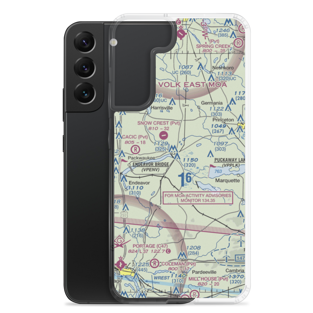 Krist Island Airport (WS68) VFR Sectional Samsung Case Samsung Galaxy S22 Plus model shown