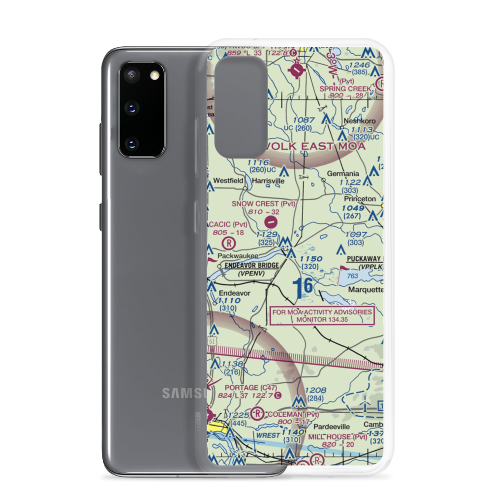 Krist Island Airport (WS68) VFR Sectional Samsung Case Samsung Galaxy S20 model shown