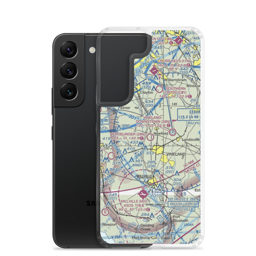 Kroelinger Airport (29N) VFR Sectional Samsung Case Samsung Galaxy S22 model shown