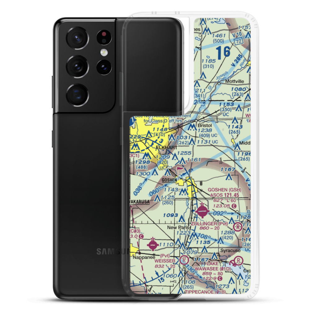 Kropf Airport (0II6) VFR Sectional Samsung Case Samsung Galaxy S21 Ultra model shown