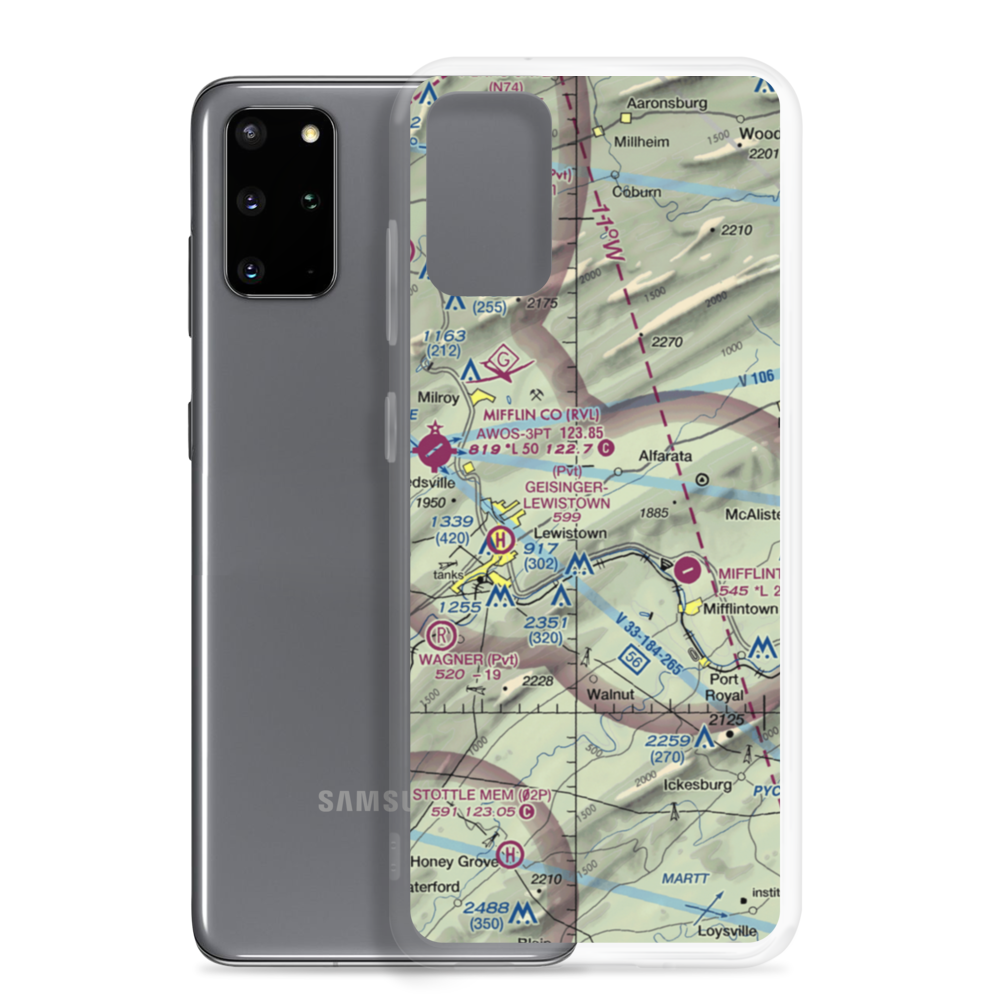 Krout Airport (4PS6) VFR Sectional Samsung Case Samsung Galaxy S20 Plus model shown