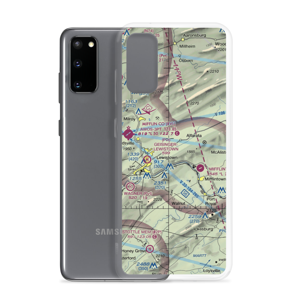 Krout Airport (4PS6) VFR Sectional Samsung Case Samsung Galaxy S20 model shown