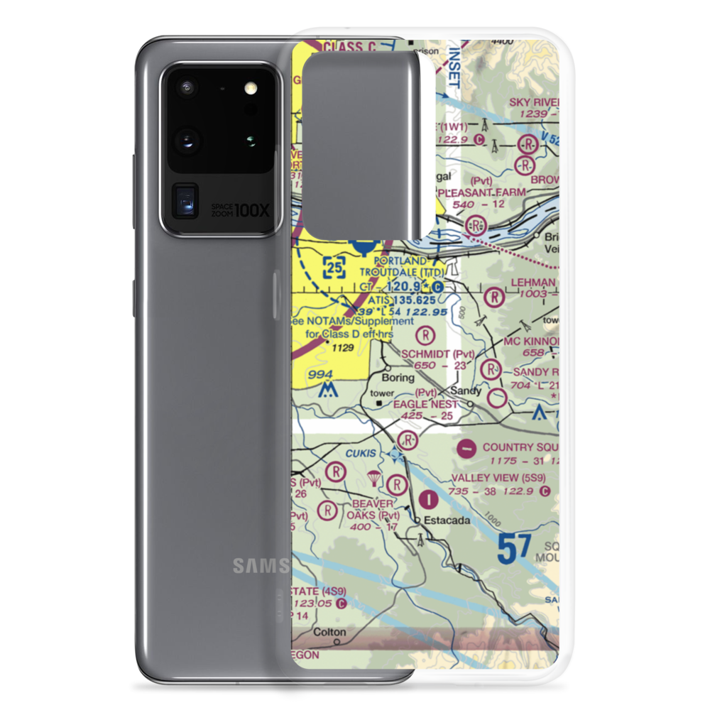 Krueger Airport (OR72) VFR Sectional Samsung Case Samsung Galaxy S20 Ultra model shown