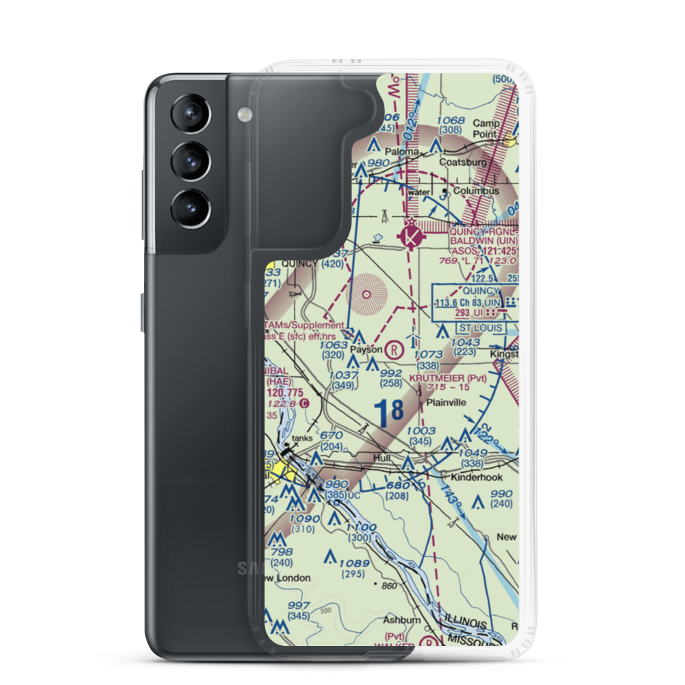 Krutmeier Airport (9LL0) VFR Sectional Samsung Case Samsung Galaxy S21 model shown