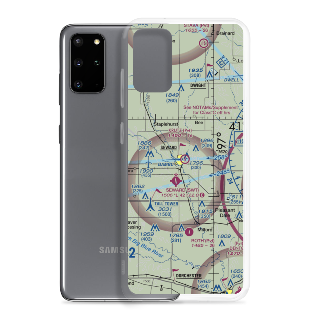 Krutz Airport (NE18) VFR Sectional Samsung Case Samsung Galaxy S20 Plus model shown