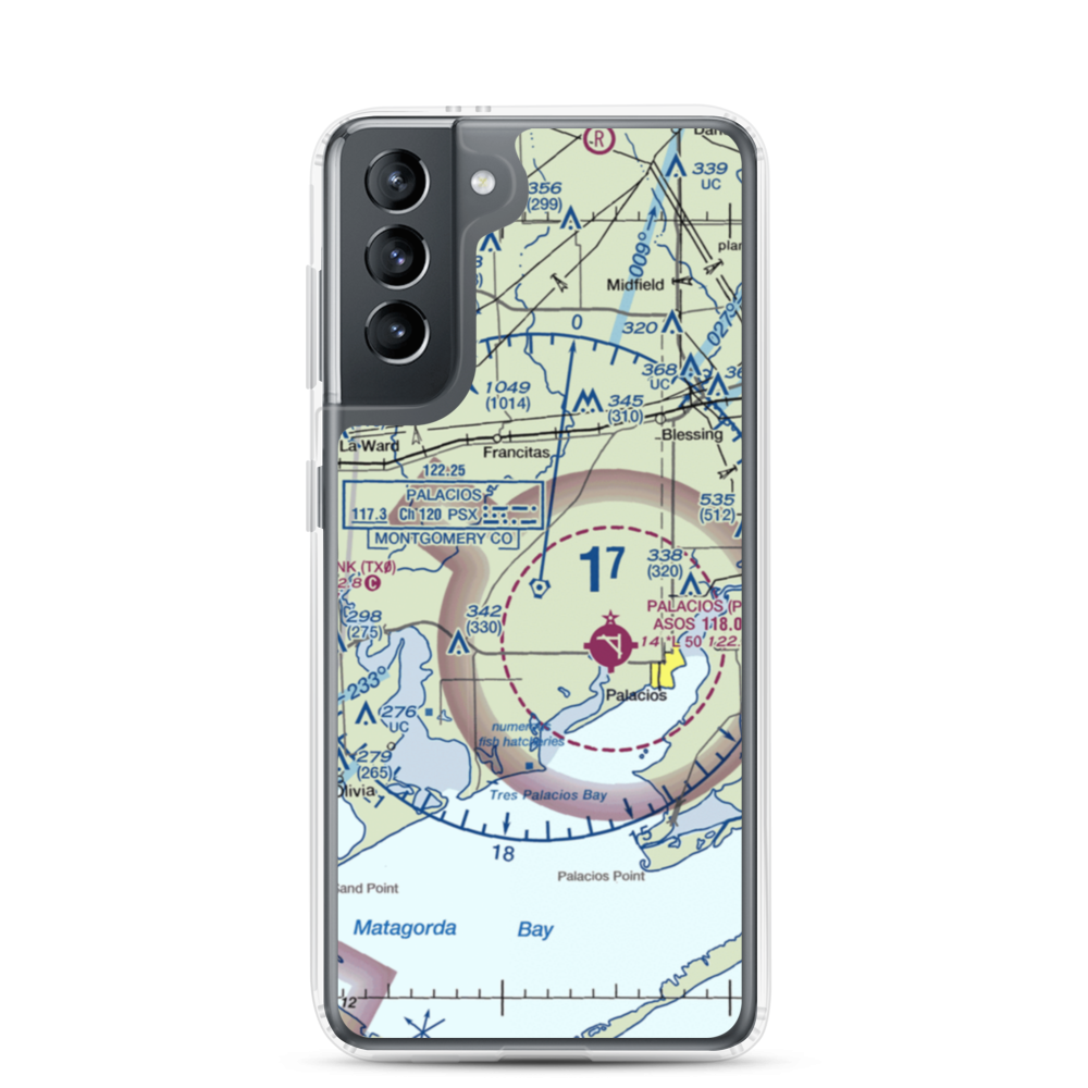 Kubecka Aviation Airport (3XS1) VFR Sectional Samsung Case Samsung Galaxy S21 model shown