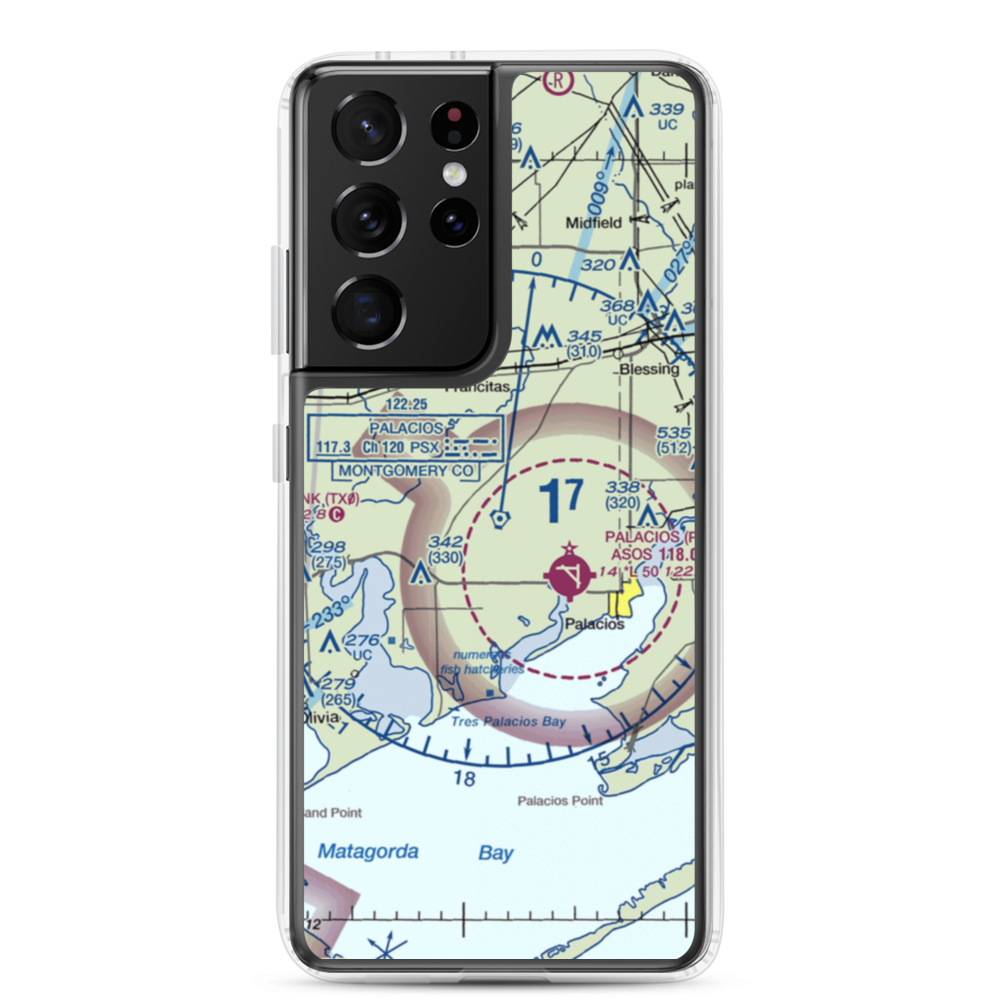 Kubecka Aviation Airport (3XS1) VFR Sectional Samsung Case Samsung Galaxy S21 Ultra model shown