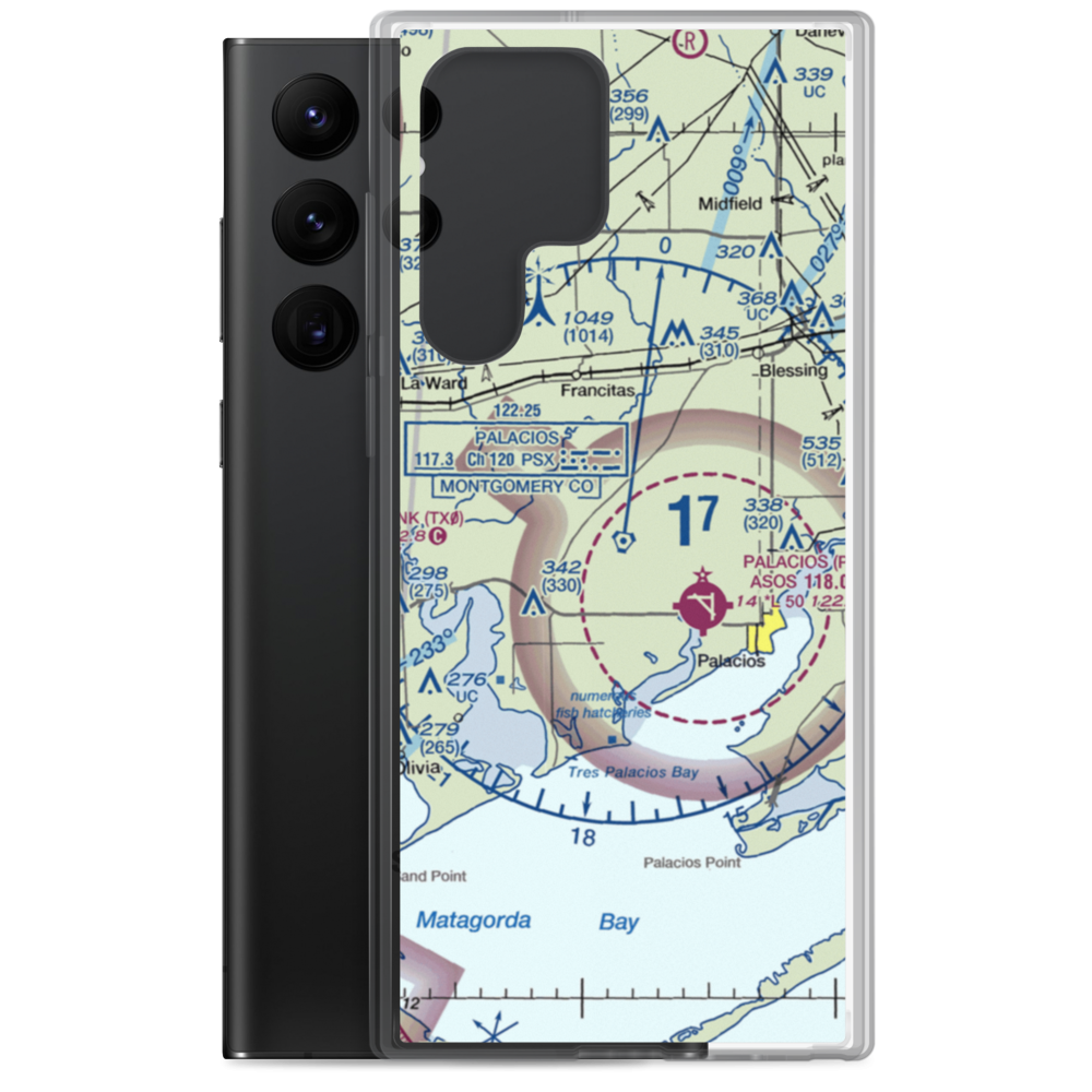 Kubecka Aviation Airport (3XS1) VFR Sectional Samsung Case Samsung Galaxy S22 Ultra model shown