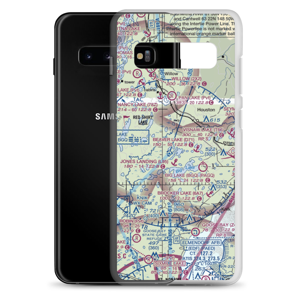 Kucera Residence Airport (63AK) VFR Sectional Samsung Case Samsung Galaxy S10+ model shown