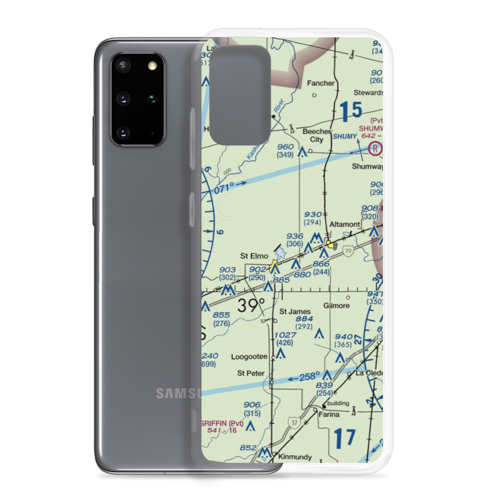 Kuebler RLA Restricted Landing Area (4IL4) VFR Sectional Samsung Case Samsung Galaxy S20 Plus model shown