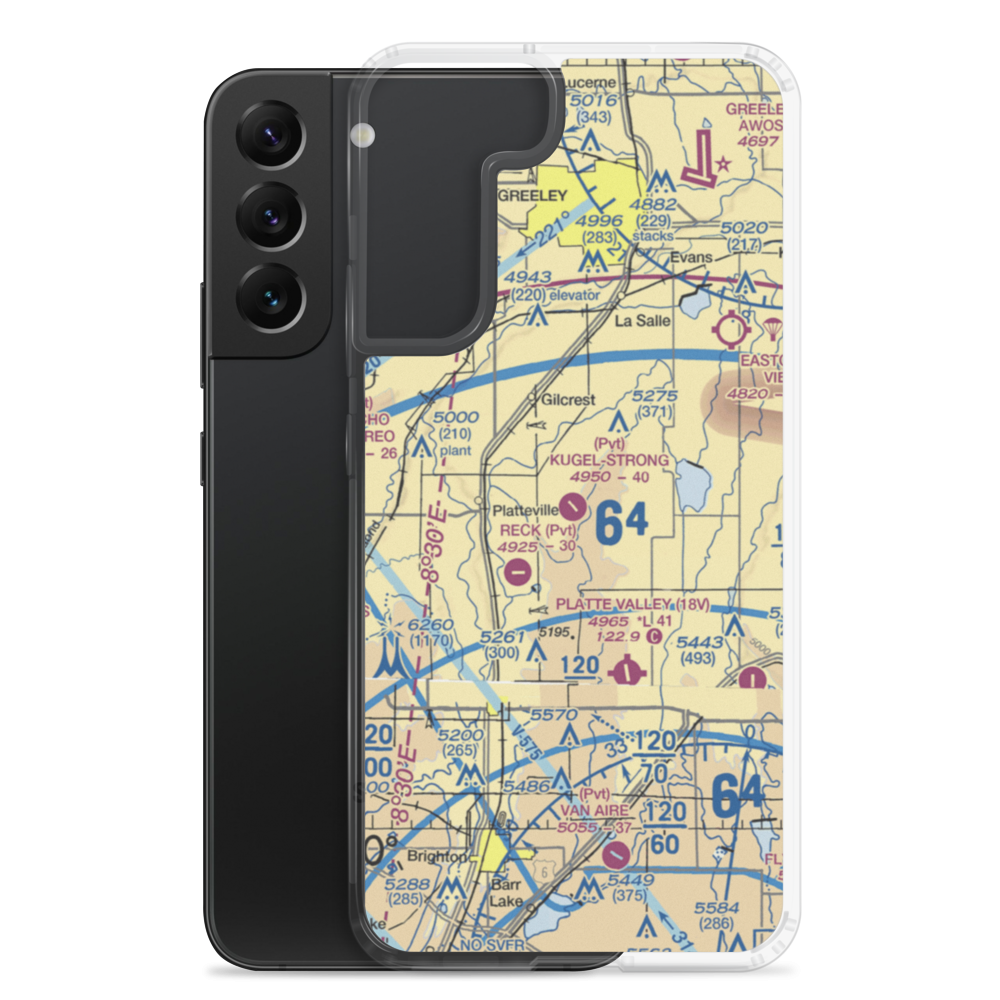 Kugel-Strong Airport (03CO) VFR Sectional Samsung Case Samsung Galaxy S22 Plus model shown