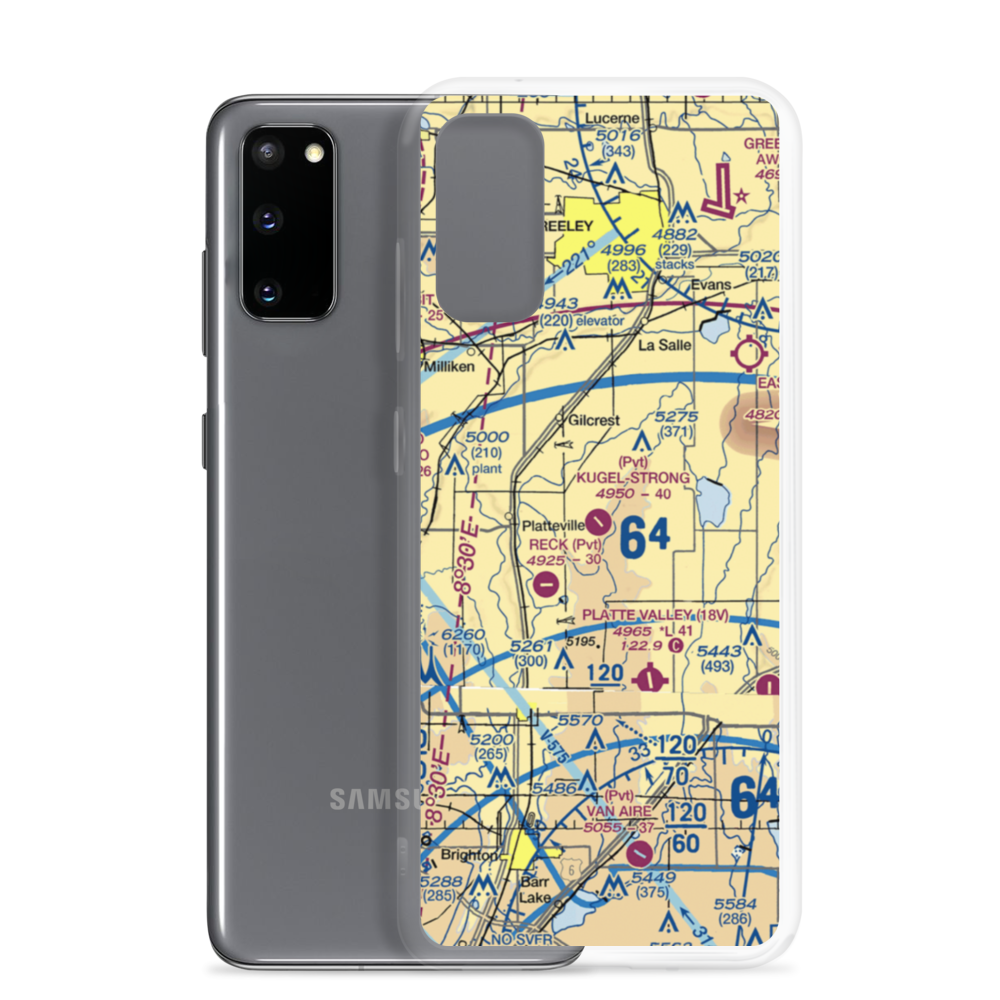 Kugel-Strong Airport (03CO) VFR Sectional Samsung Case Samsung Galaxy S20 model shown