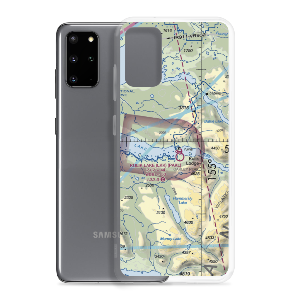 Kulik Lake Airport (LKK) VFR Sectional Samsung Case Samsung Galaxy S20 Plus model shown