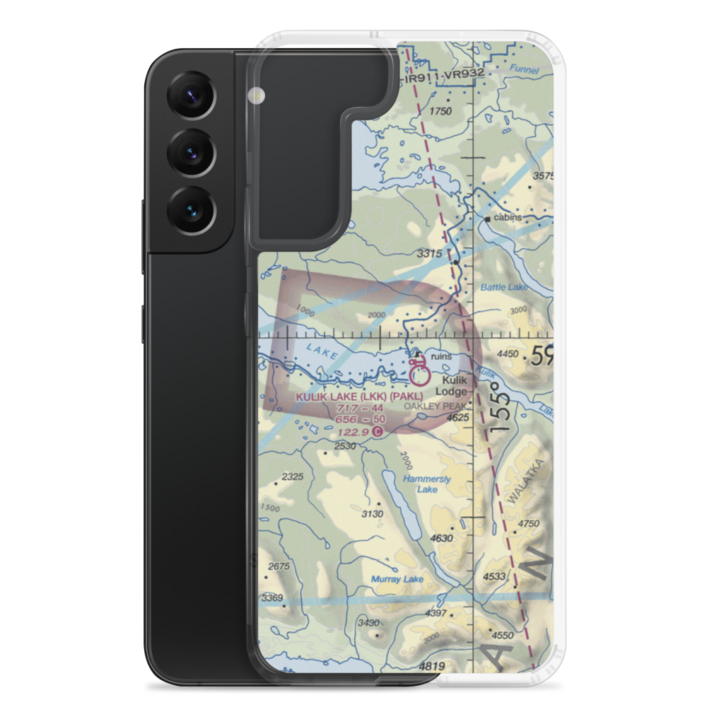 Kulik Lake Airport (LKK) VFR Sectional Samsung Case Samsung Galaxy S22 Plus model shown
