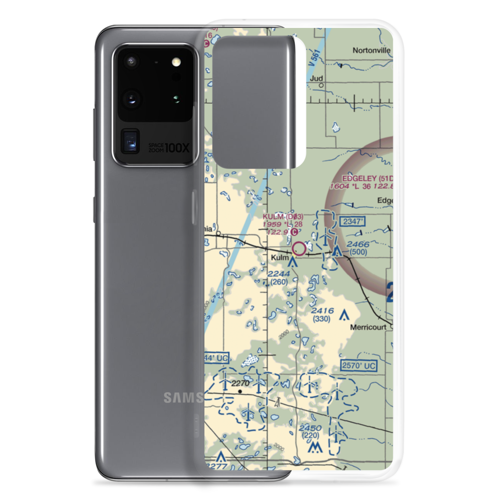 Kulm Municipal Airport (D03) VFR Sectional Samsung Case Samsung Galaxy S20 Ultra model shown