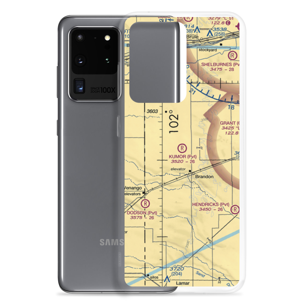 Kumor Airport (2NE7) VFR Sectional Samsung Case Samsung Galaxy S20 Ultra model shown
