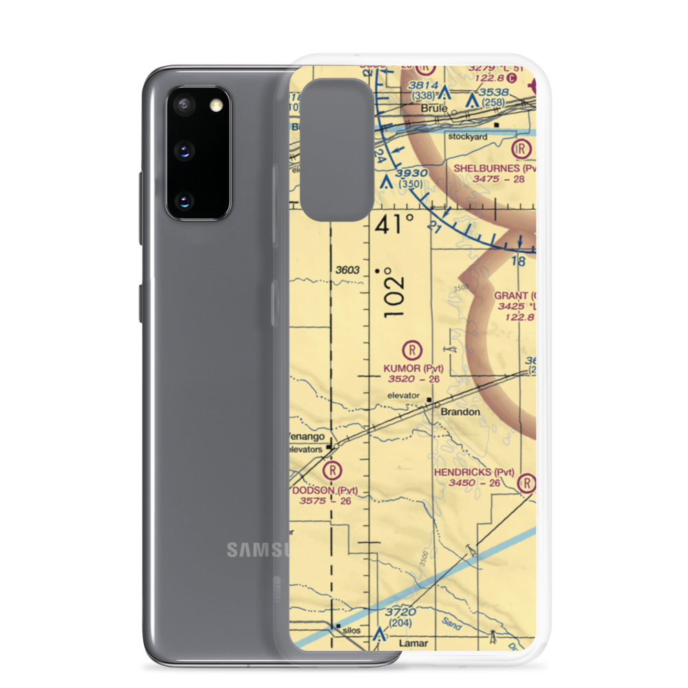 Kumor Airport (2NE7) VFR Sectional Samsung Case Samsung Galaxy S20 model shown
