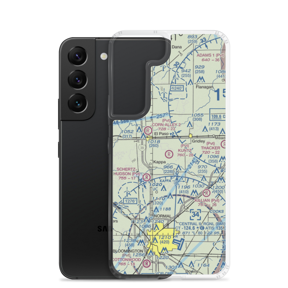 Kuntz Restricted Landing Area (3IL8) VFR Sectional Samsung Case Samsung Galaxy S22 model shown