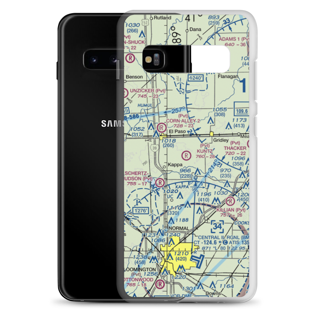 Kuntz Restricted Landing Area (3IL8) VFR Sectional Samsung Case Samsung Galaxy S10+ model shown