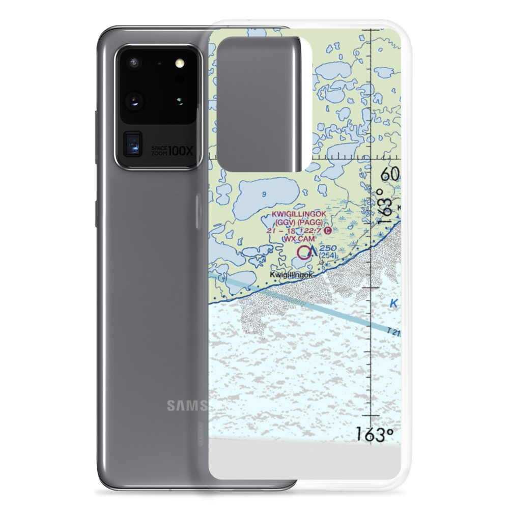 Kwigillingok Airport (GGV) VFR Sectional Samsung Case Samsung Galaxy S20 Ultra model shown