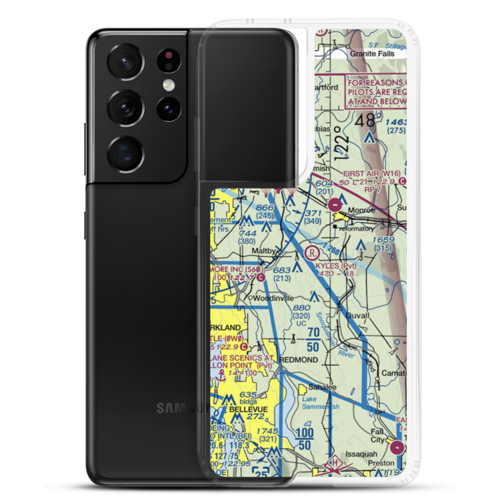 Kyles Airport (WA04) VFR Sectional Samsung Case Samsung Galaxy S21 Ultra model shown