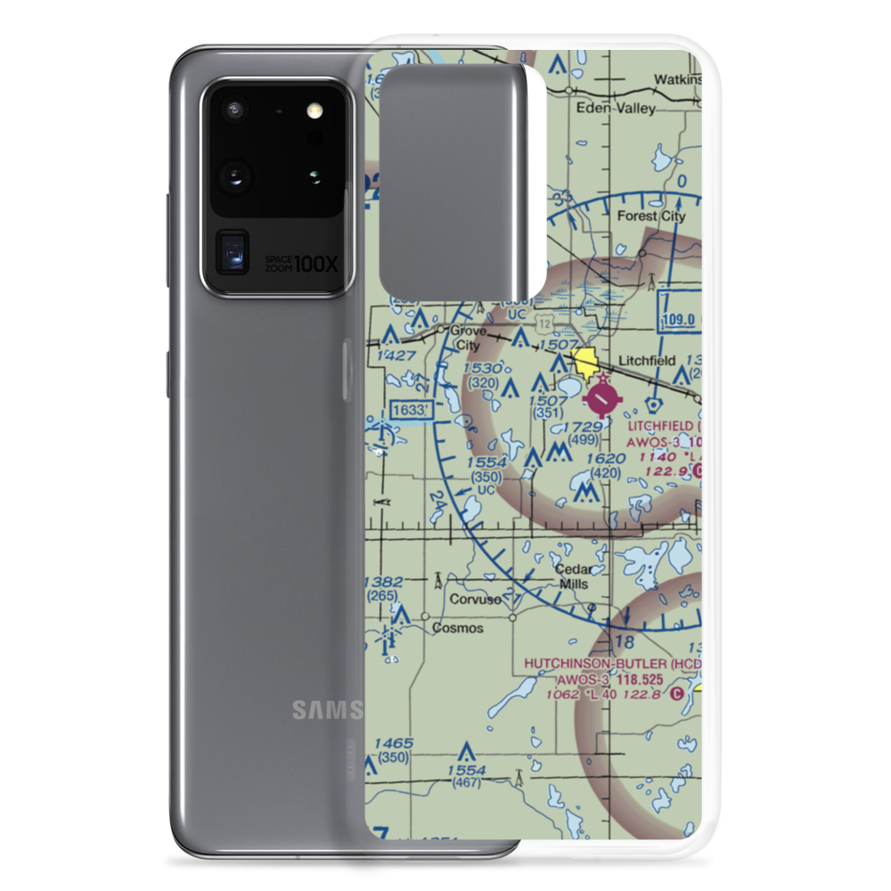 L & M Aerodrome (MN31) VFR Sectional Samsung Case Samsung Galaxy S20 Ultra model shown
